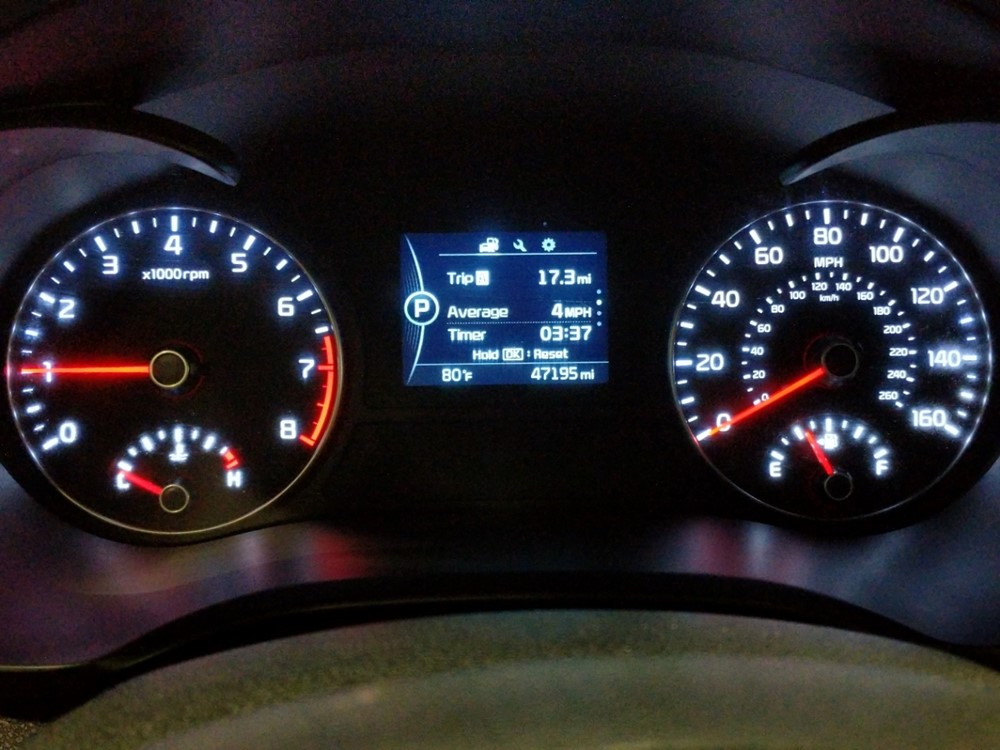 2017 Kia Optima - Odometer Close Up