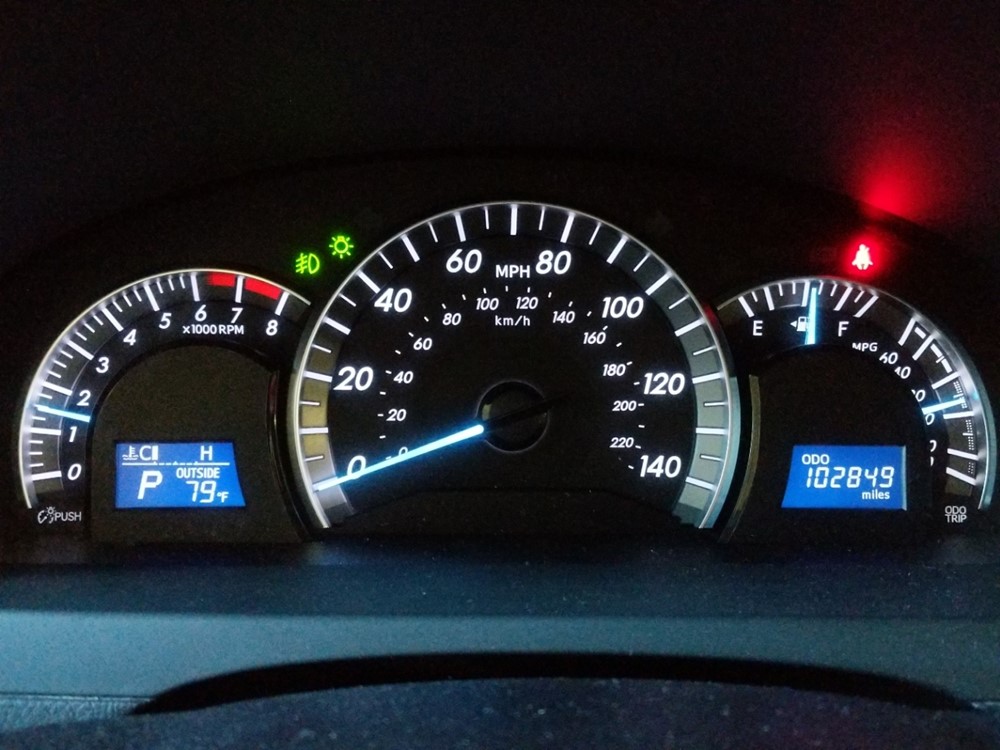 2012 Toyota Camry - Odometer Close Up