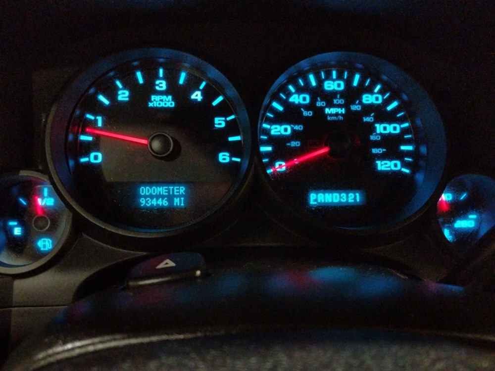 2011 Chevrolet Silverado 1500 - Odometer Close Up