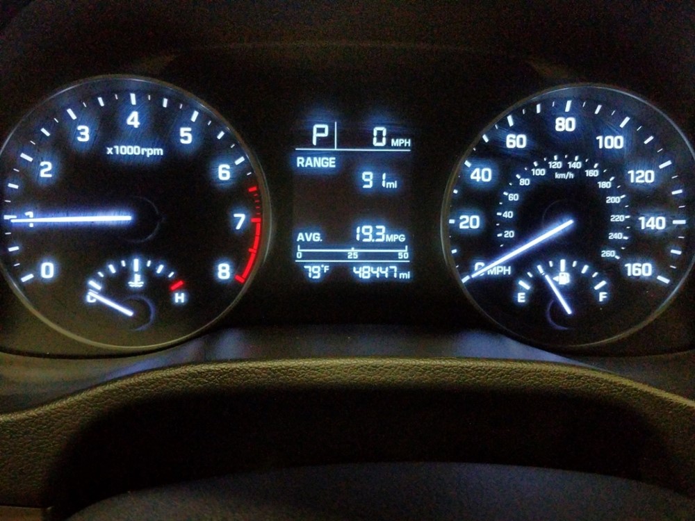 2017 Hyundai Elantra - Odometer Close Up
