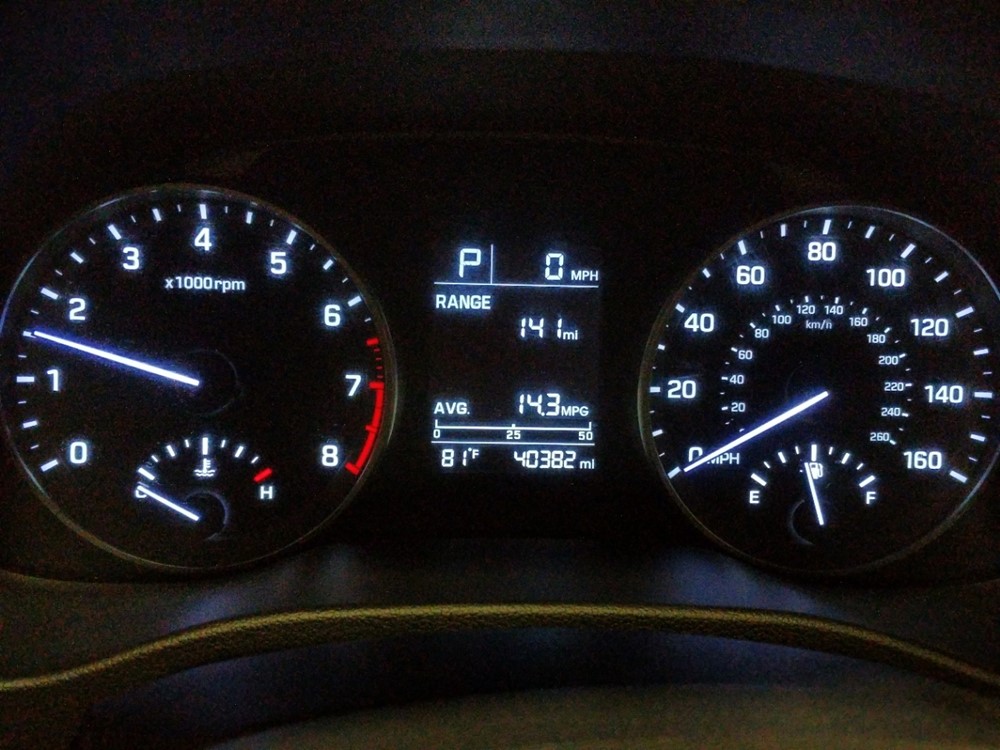 2017 Hyundai Elantra - Odometer Close Up