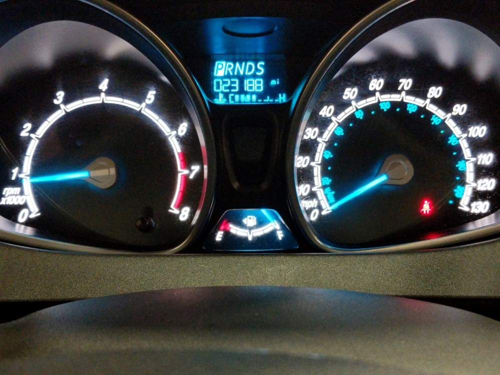 2018 Ford Fiesta - Odometer Close Up