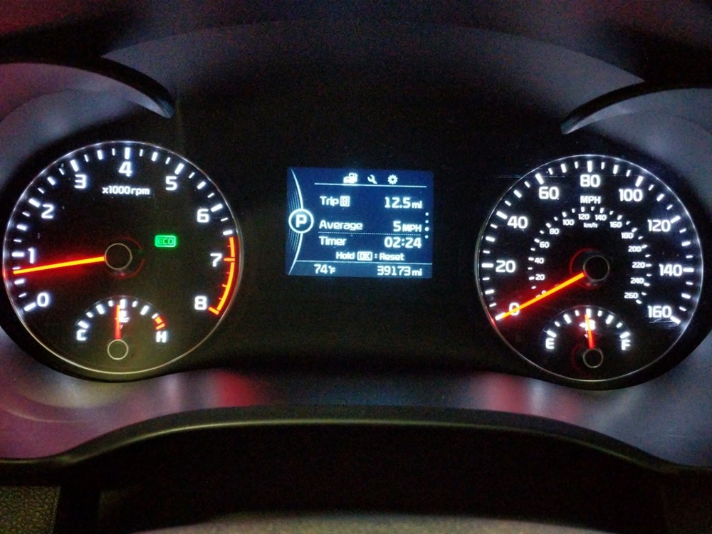 2016 Kia Optima - Odometer Close Up