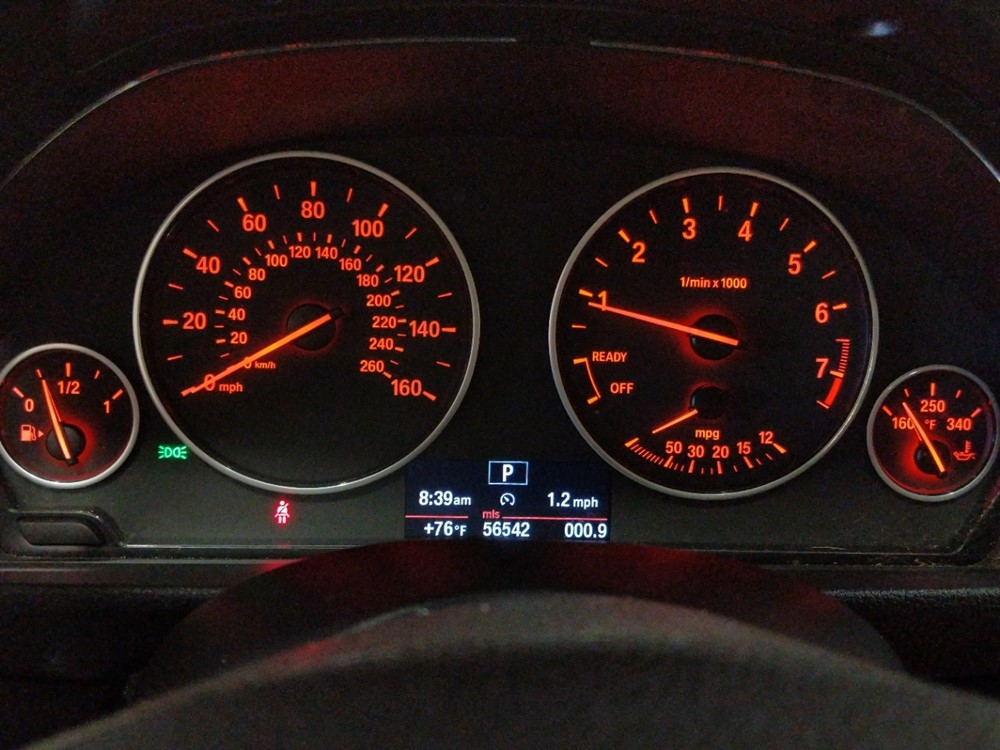 2013 BMW 328i - Odometer Close Up
