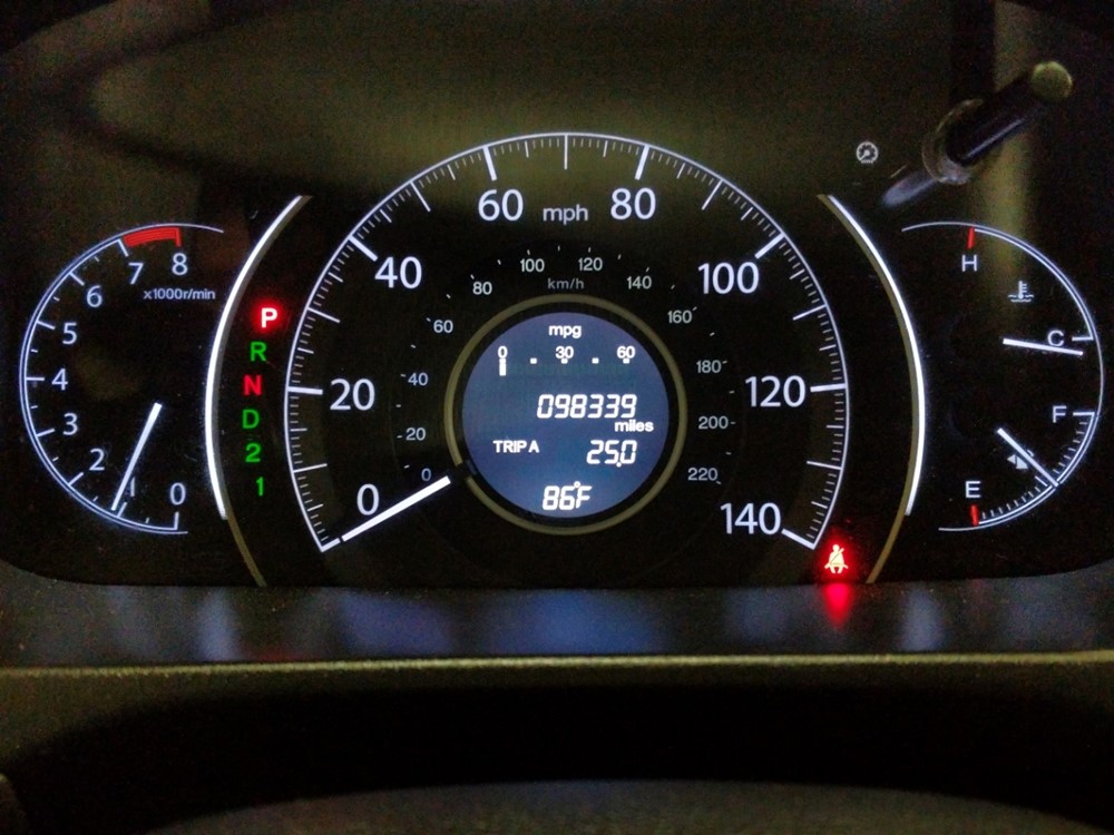 2014 Honda CR-V - Odometer Close Up