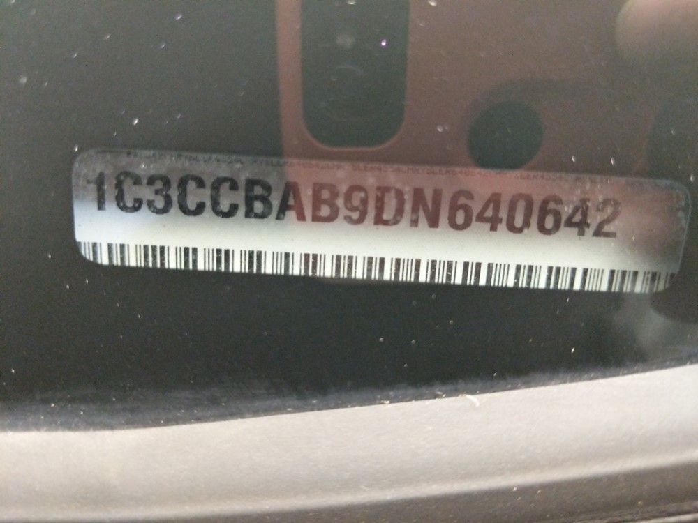 2013 Chrysler 200 - VIN Plate