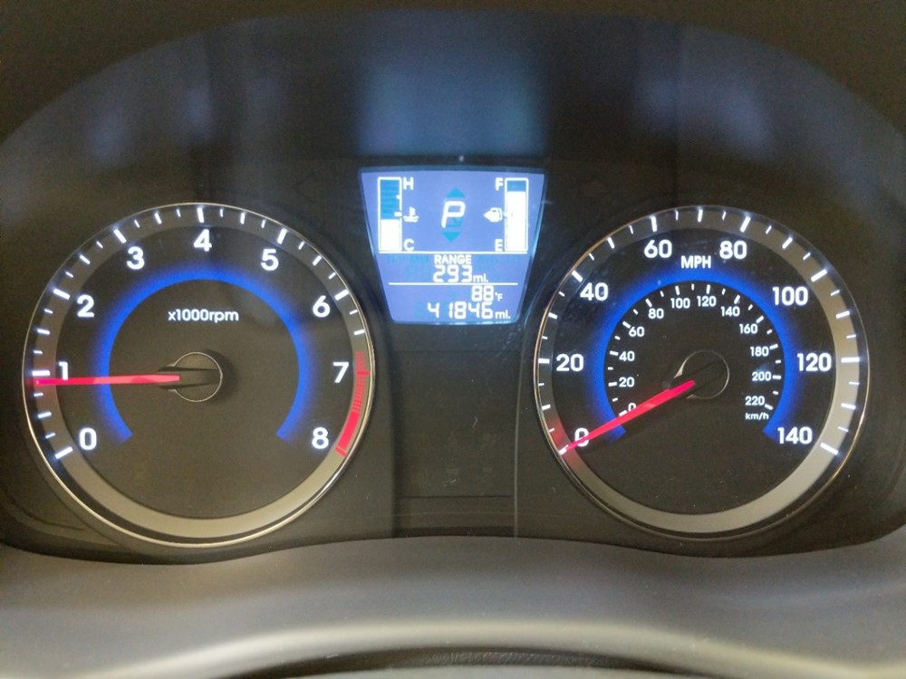 2017 Hyundai Accent - Odometer Close Up