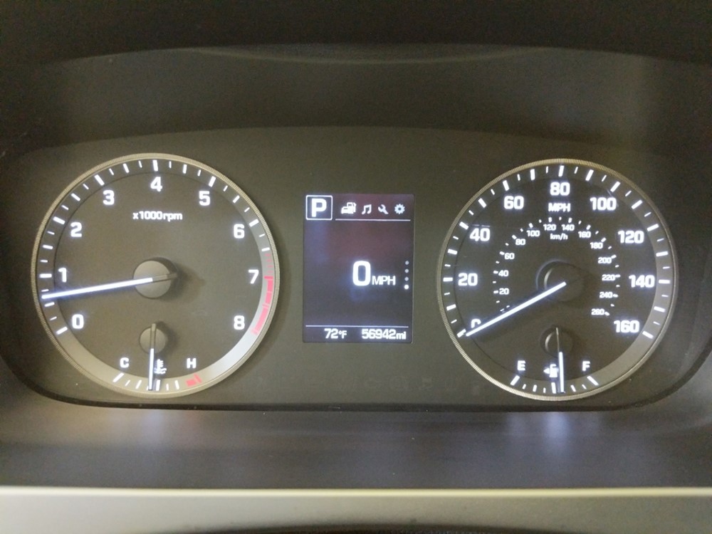 2017 Hyundai Sonata - Odometer Close Up