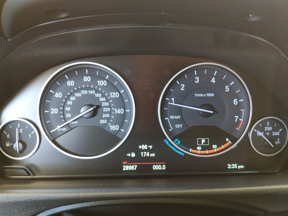 2015 BMW 328i - Odometer Close Up