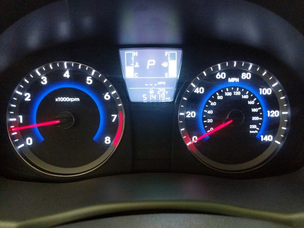2017 Hyundai Accent - Odometer Close Up