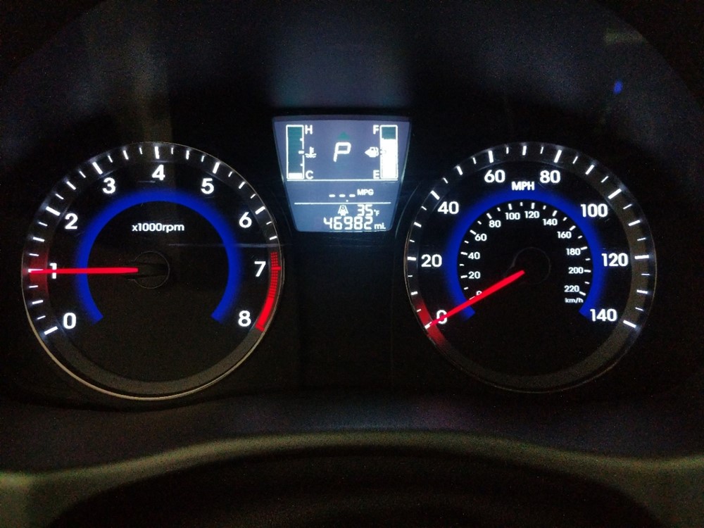 2017 Hyundai Accent - Odometer Close Up