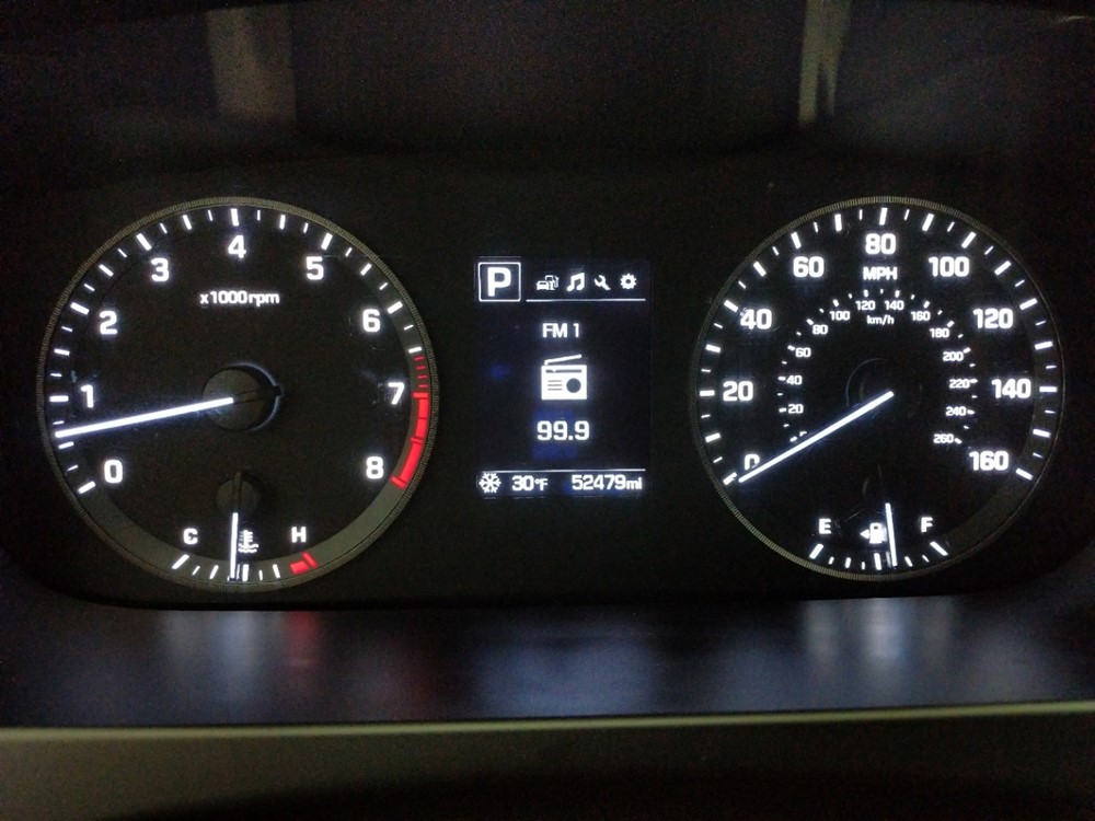 2017 Hyundai Sonata - Odometer Close Up