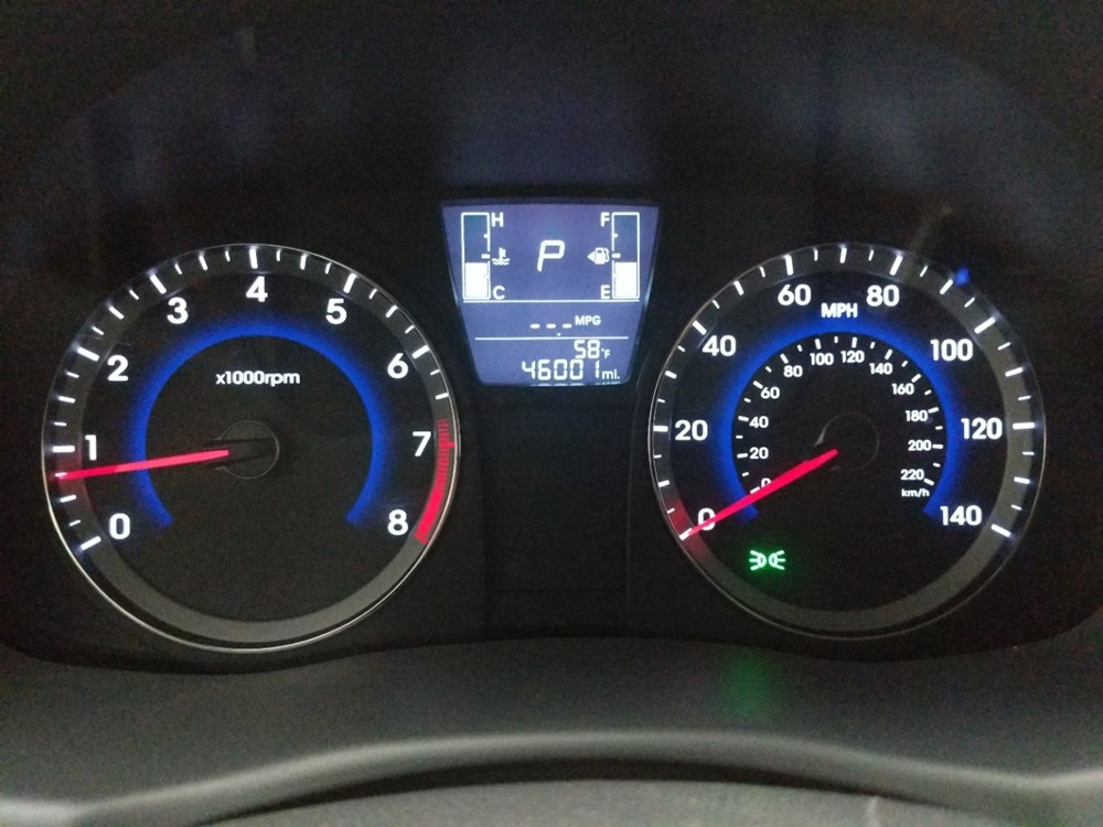 2017 Hyundai Accent - Odometer Close Up