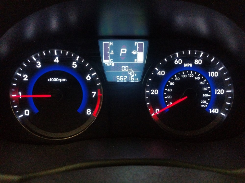 2017 Hyundai Accent - Odometer Close Up