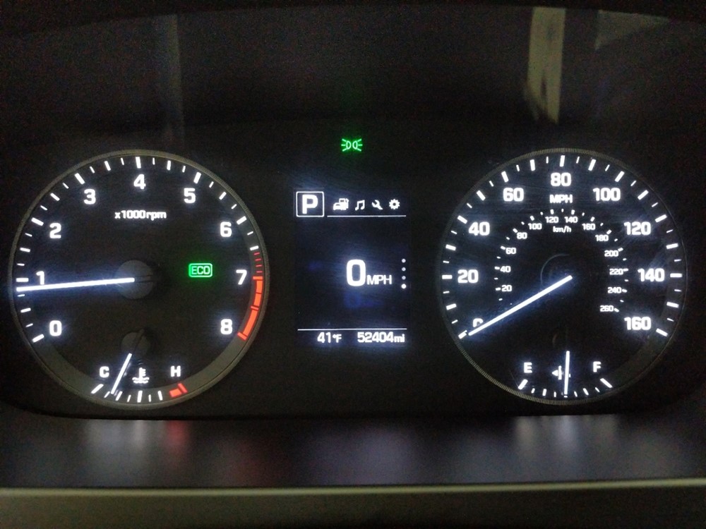 2017 Hyundai Sonata - Odometer Close Up