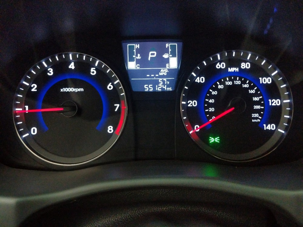 2017 Hyundai Accent - Odometer Close Up