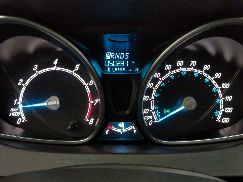 2017 Ford Fiesta - Odometer Close Up