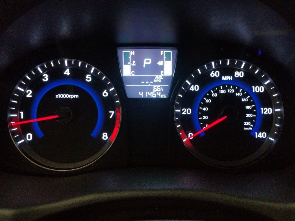 2017 Hyundai Accent - Odometer Close Up