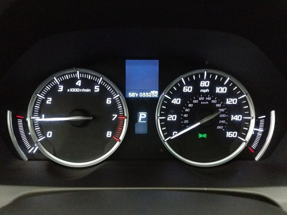 2016 Acura TLX - Odometer Close Up