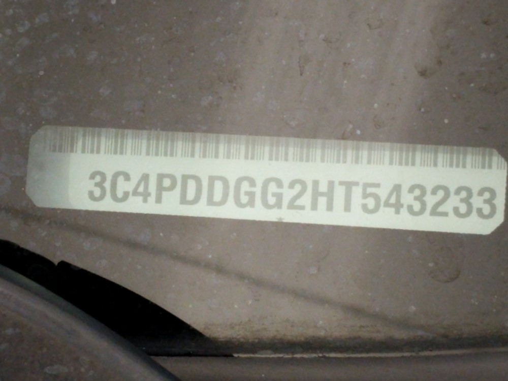 2017 Dodge Journey - VIN Plate