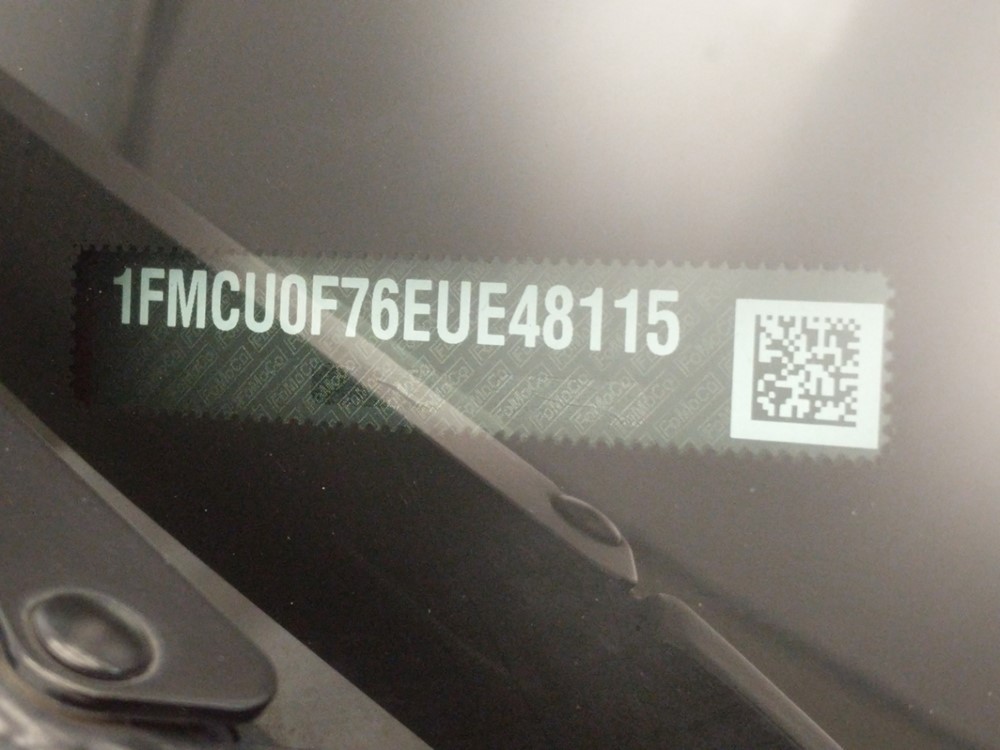 2014 Ford Escape - VIN Plate