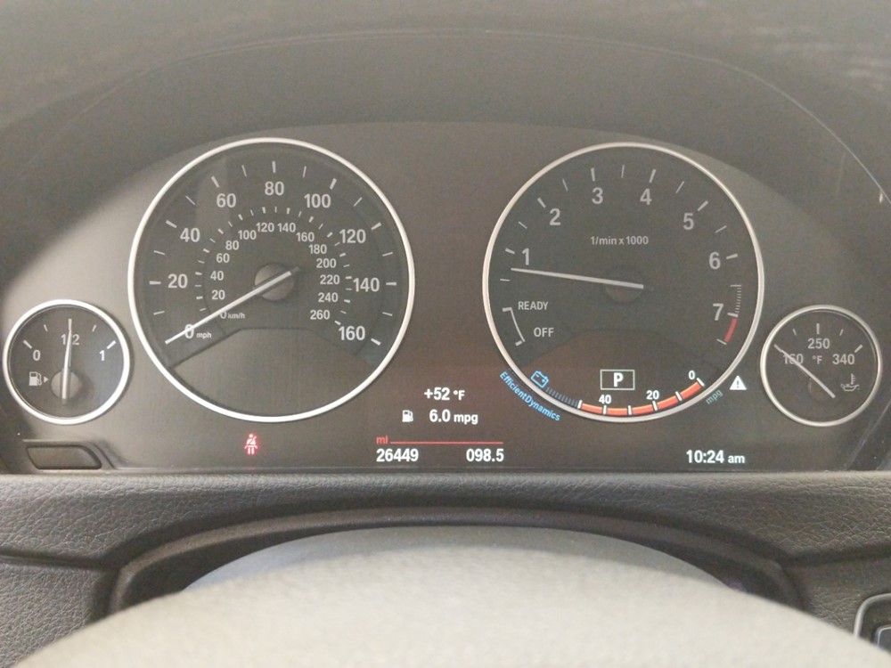 2015 BMW 328i - Odometer Close Up