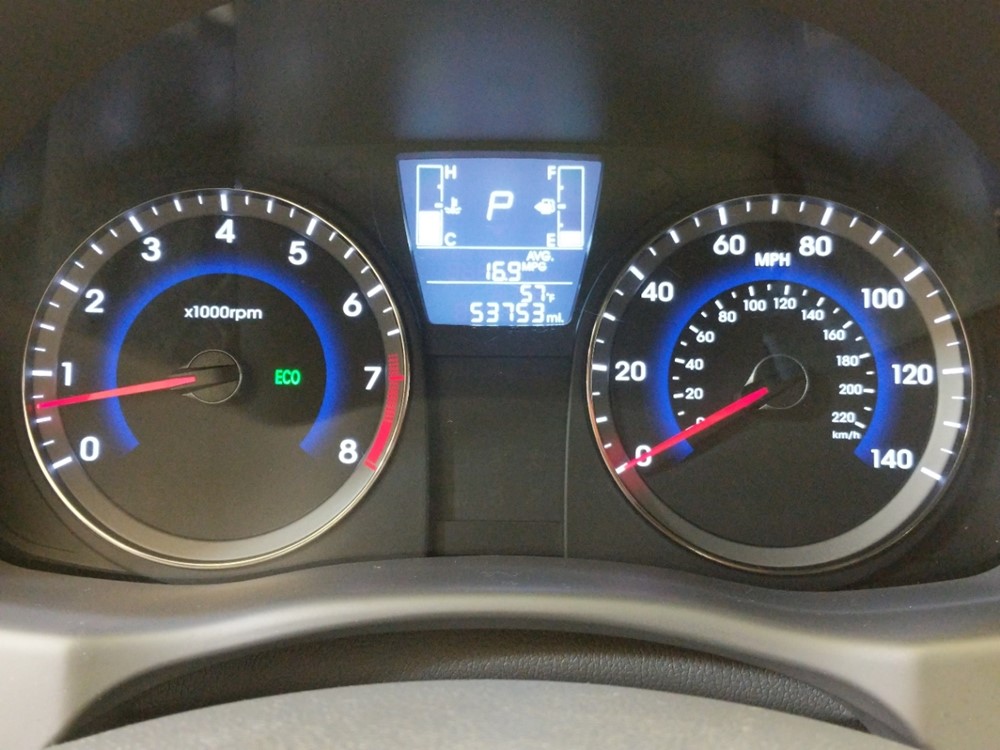 2017 Hyundai Accent - Odometer Close Up