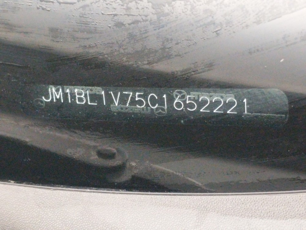 2012 Mazda Mazda3 - VIN Plate