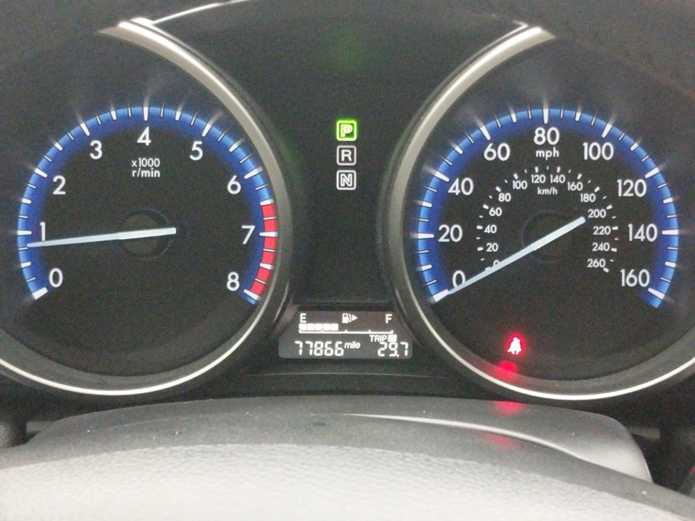 2012 Mazda Mazda3 - Odometer Close Up