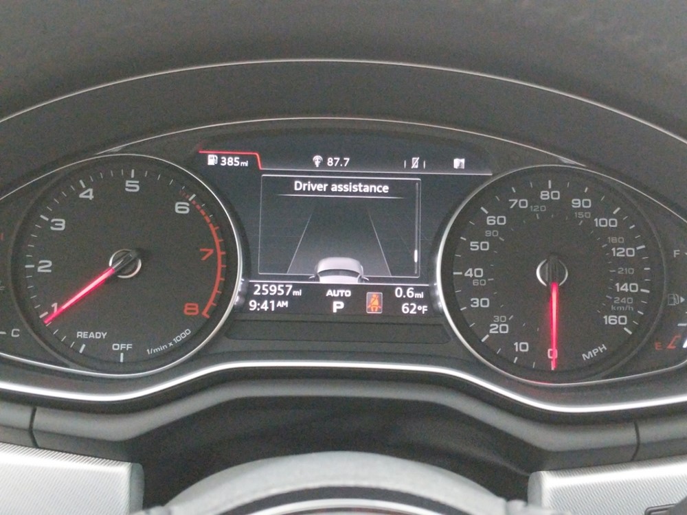 2017 Audi A4 - Odometer Close Up
