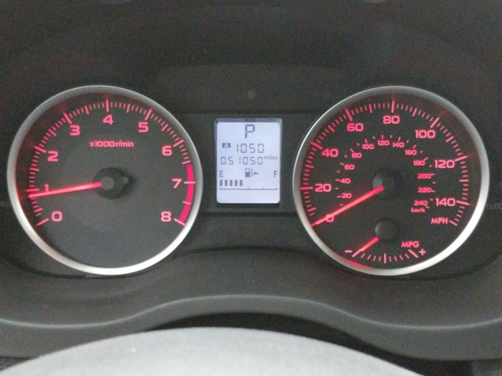 2013 Subaru XV Crosstrek - Odometer Close Up