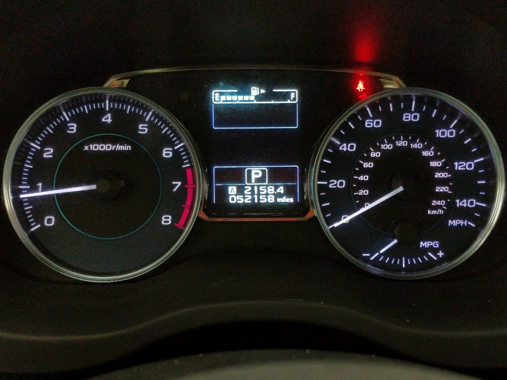 2016 Subaru Crosstrek - Odometer Close Up