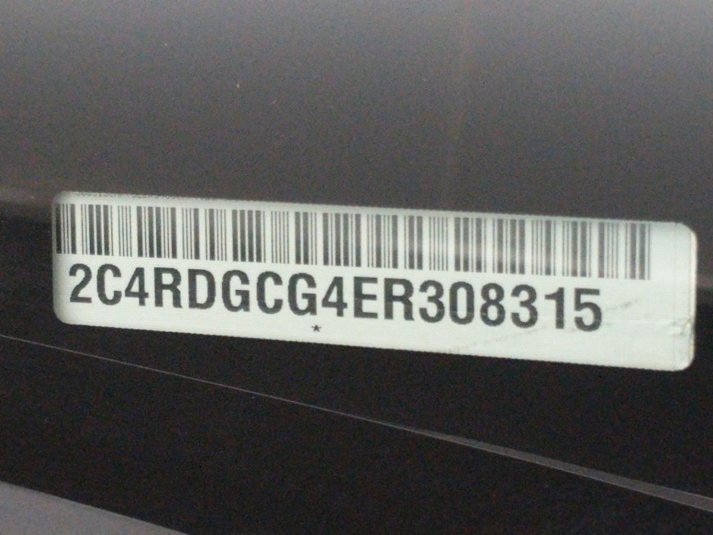 2014 Dodge Grand Caravan - VIN Plate