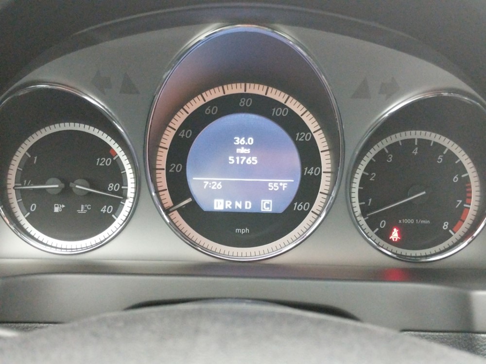 2010 Mercedes-Benz C300 - Odometer Close Up