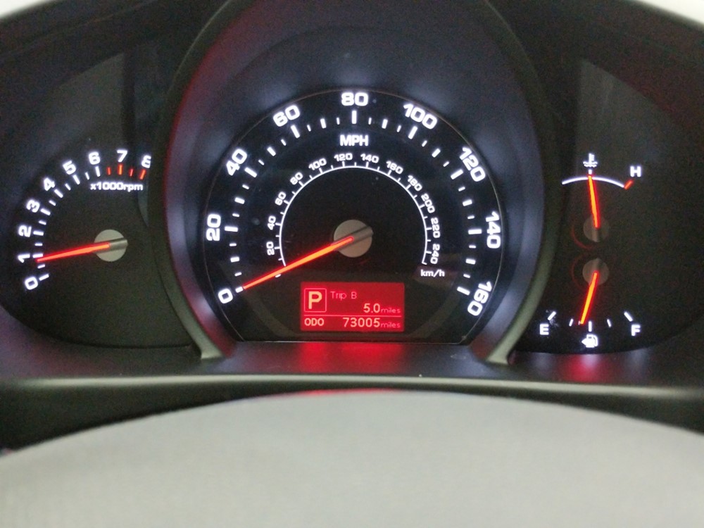 2013 Kia Sportage - Odometer Close Up