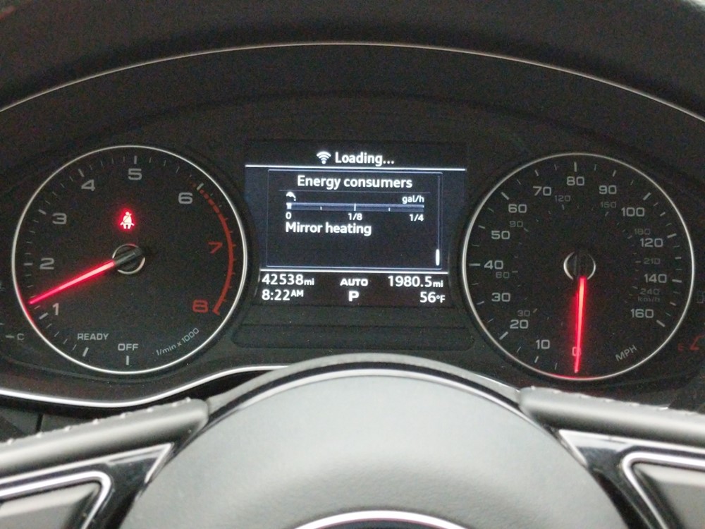 2017 Audi A4 - Odometer Close Up