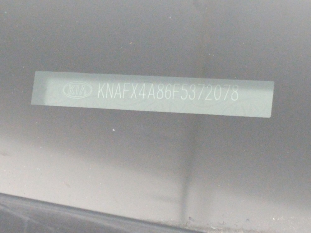 2015 Kia Forte - VIN Plate