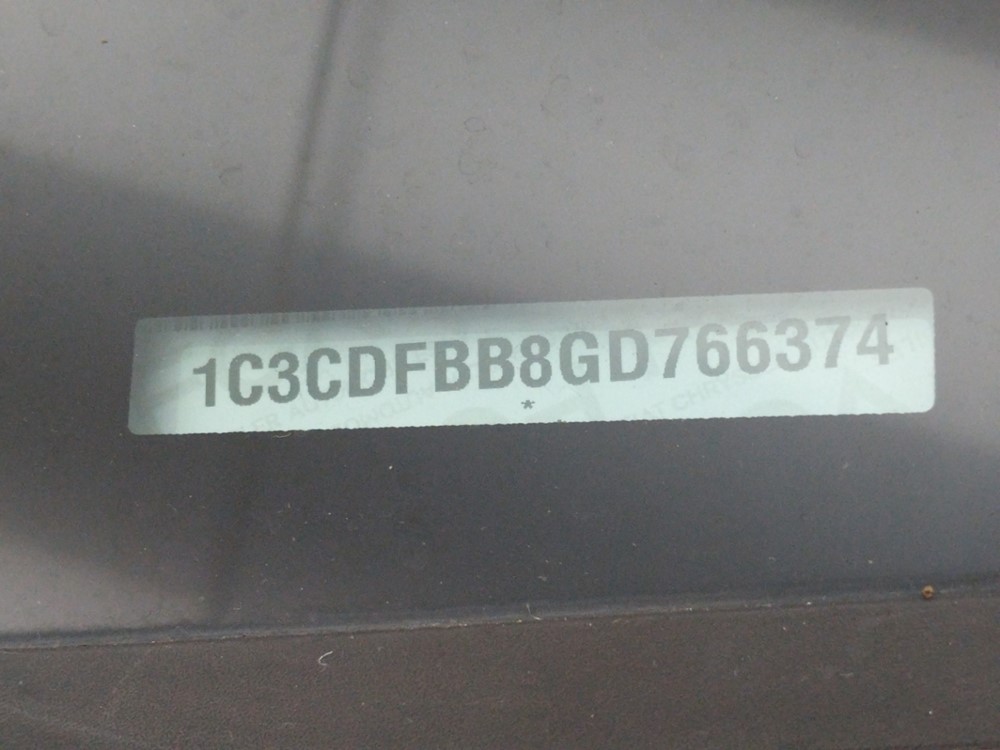 2016 Dodge Dart - VIN Plate