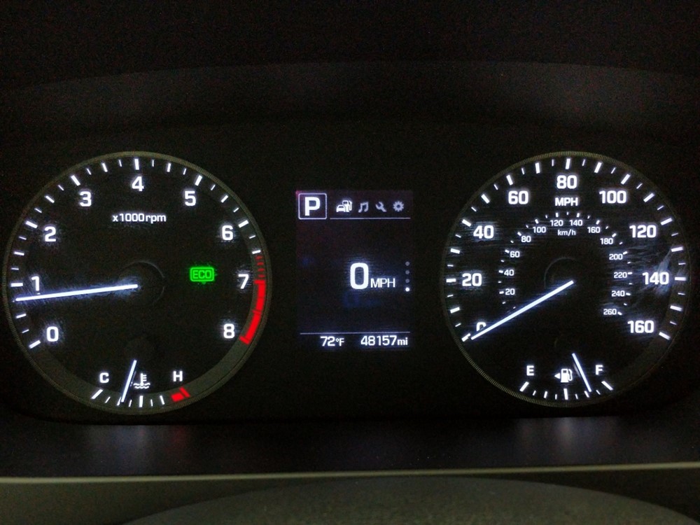 2017 Hyundai Sonata - Odometer Close Up