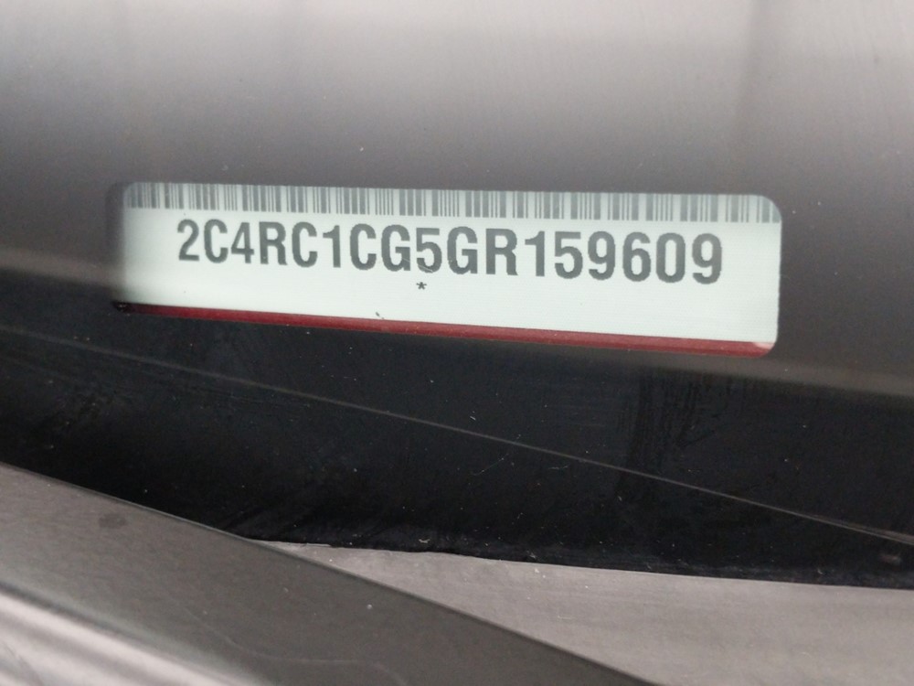 2016 Chrysler Town and Country - VIN Plate