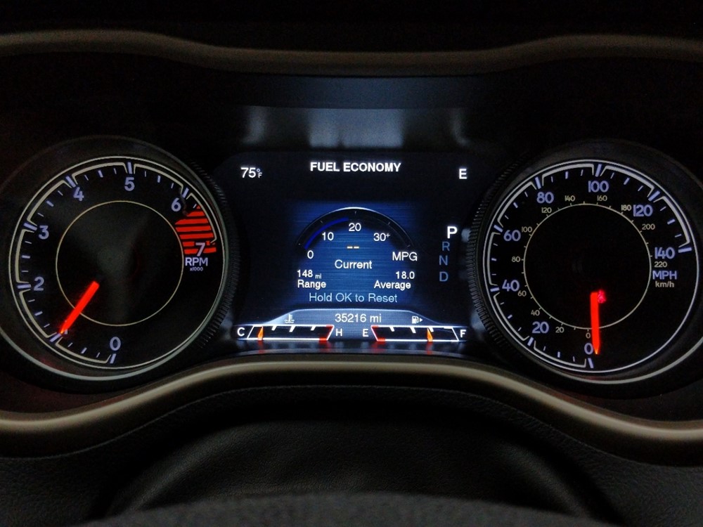 2016 Jeep Cherokee - Odometer Close Up
