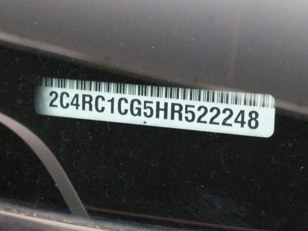 2017 Chrysler Pacifica - VIN Plate