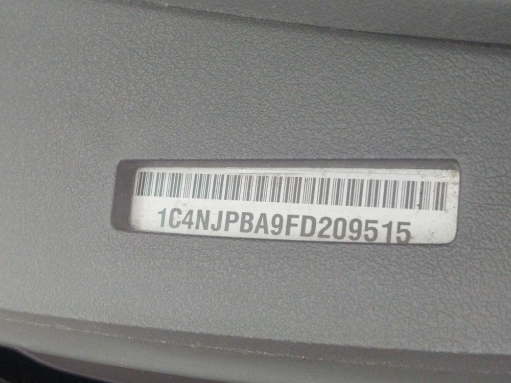 2015 Jeep Patriot - VIN Plate
