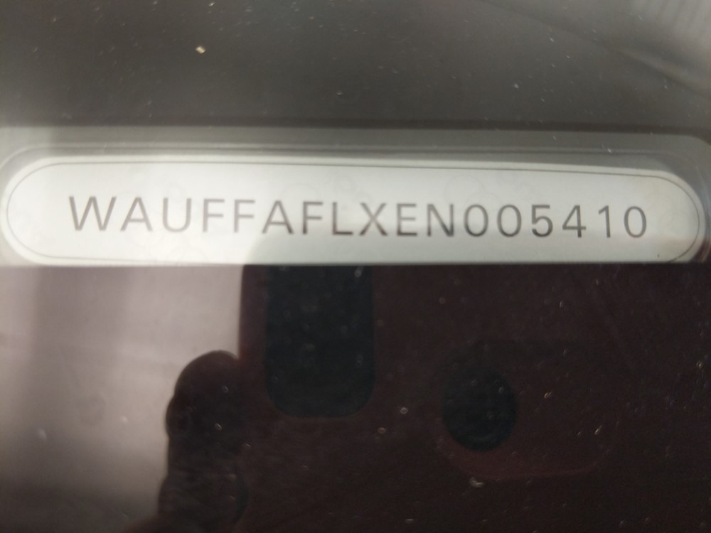 2014 Audi A4 - VIN Plate
