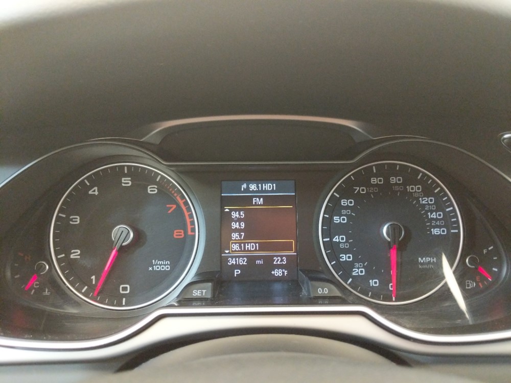 2014 Audi A4 - Odometer Close Up