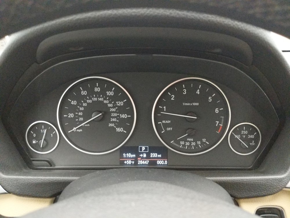 2015 BMW 328i - Odometer Close Up