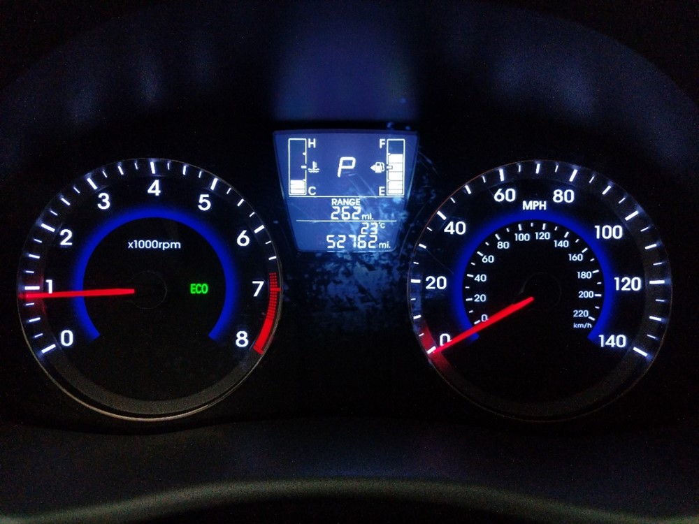 2016 Hyundai Accent - Odometer Close Up