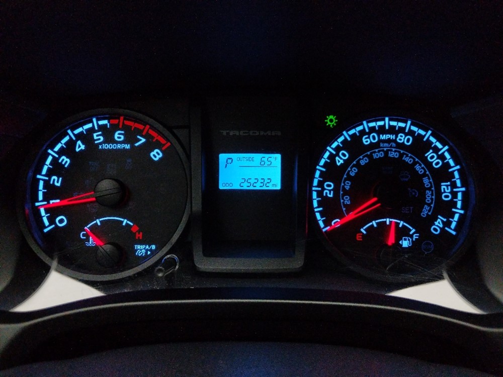 2017 Toyota Tacoma - Odometer Close Up