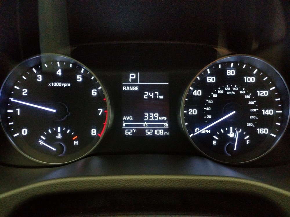 2017 Hyundai Elantra - Odometer Close Up