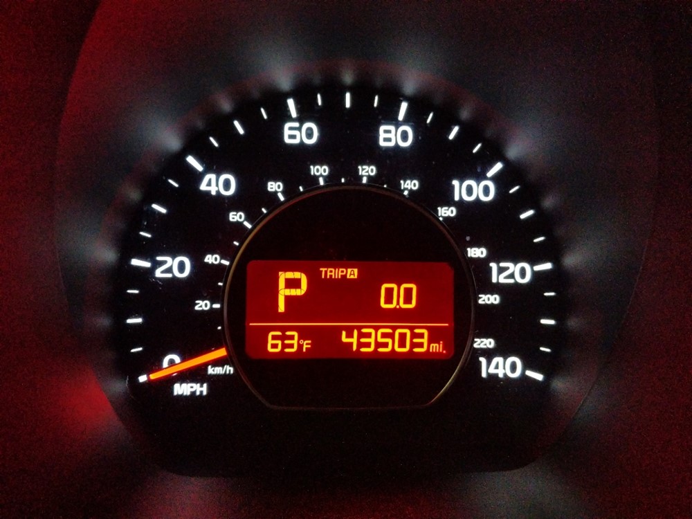 2016 Kia Soul - Odometer Close Up